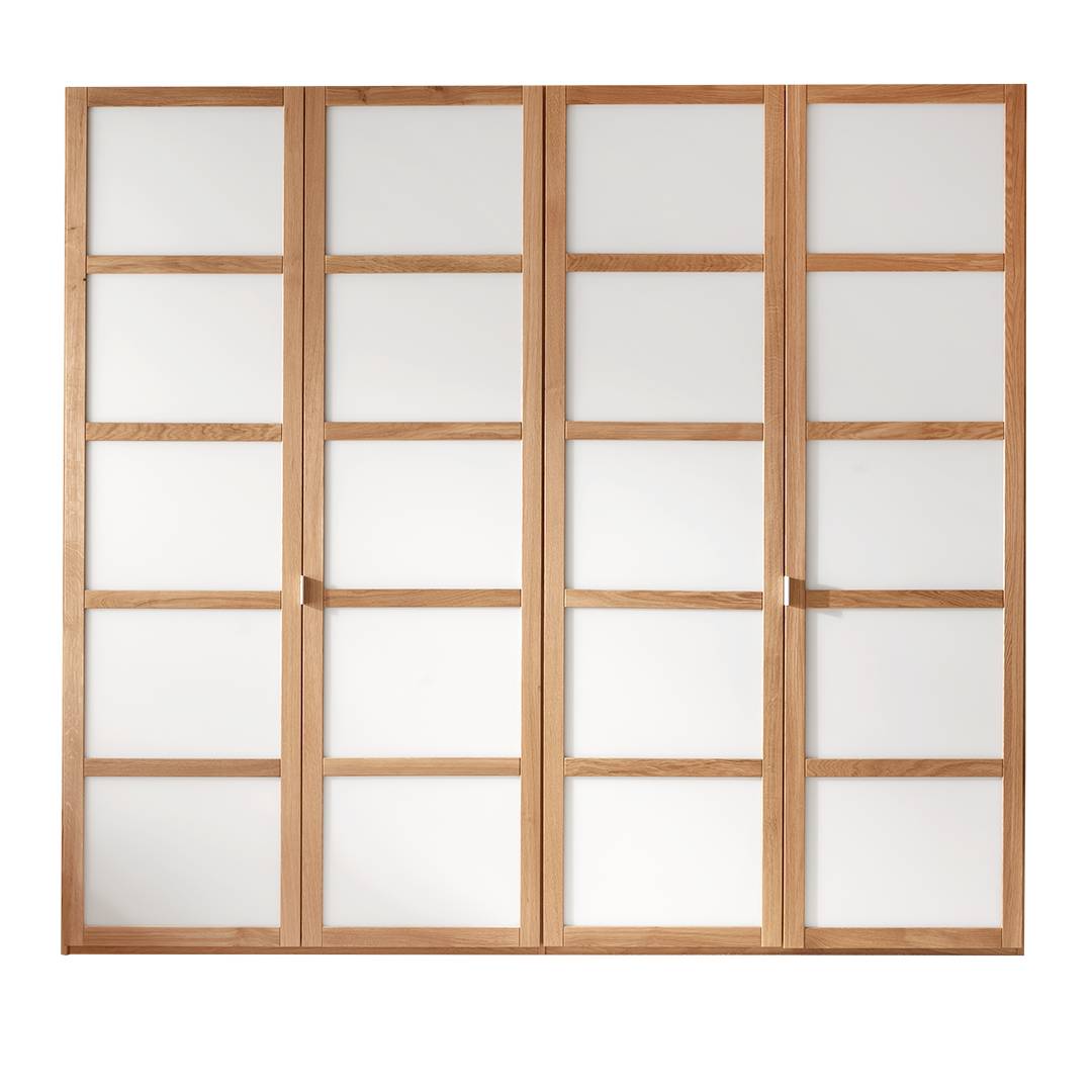 Drehtüren-Kleiderschrank 'Kyoto' | Wildeiche | Bio-Material | Handgefertigt | 3-türig | schadstoffgeprüft | Massivholz-Kleiderschränke