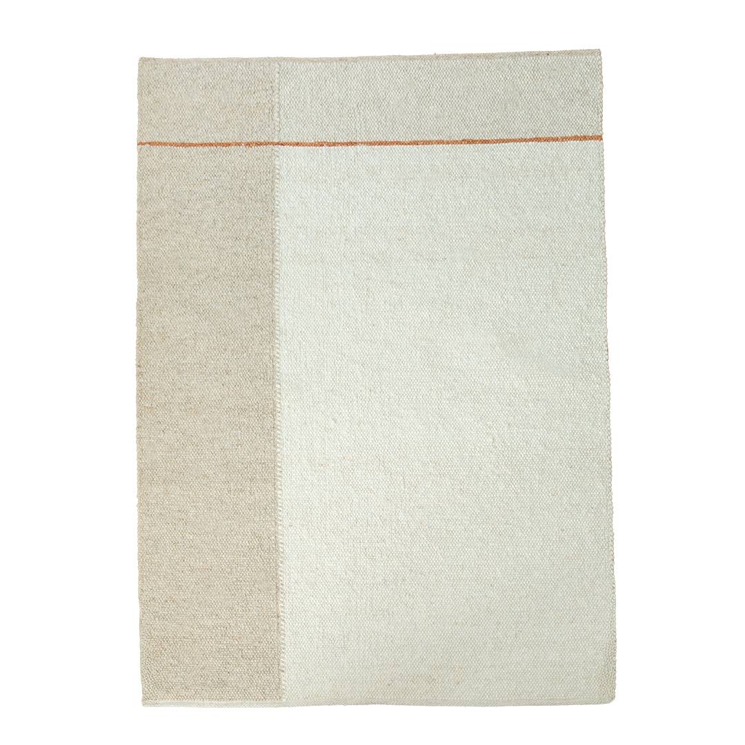 Schurwollteppich 'Tessera' | 70x140 cm | beige/terra | Bio-Material | Handgefertigt | schadstoffgeprüft | Teppiche