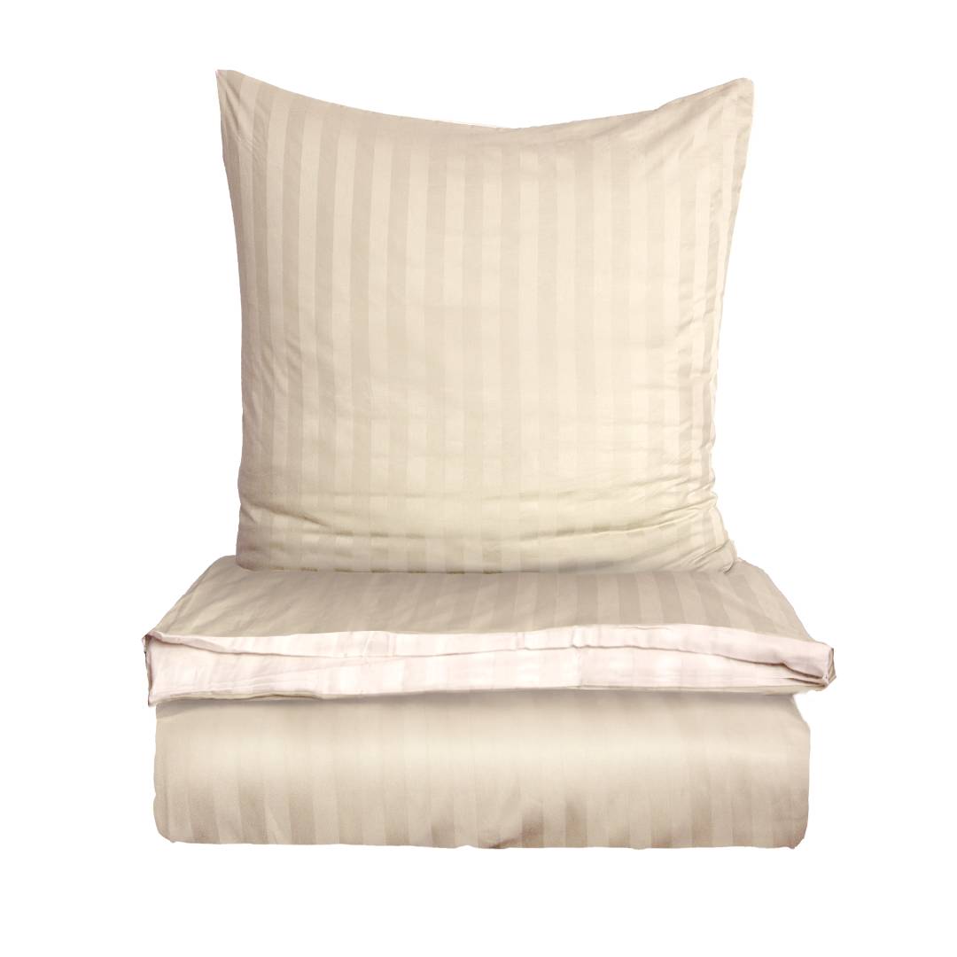 Streifensatin-Bettwäsche 'Kastilia' | 40x80 cm | Bio-Material | Handgefertigt | schadstoffgeprüft | Bio-Bettwäsche