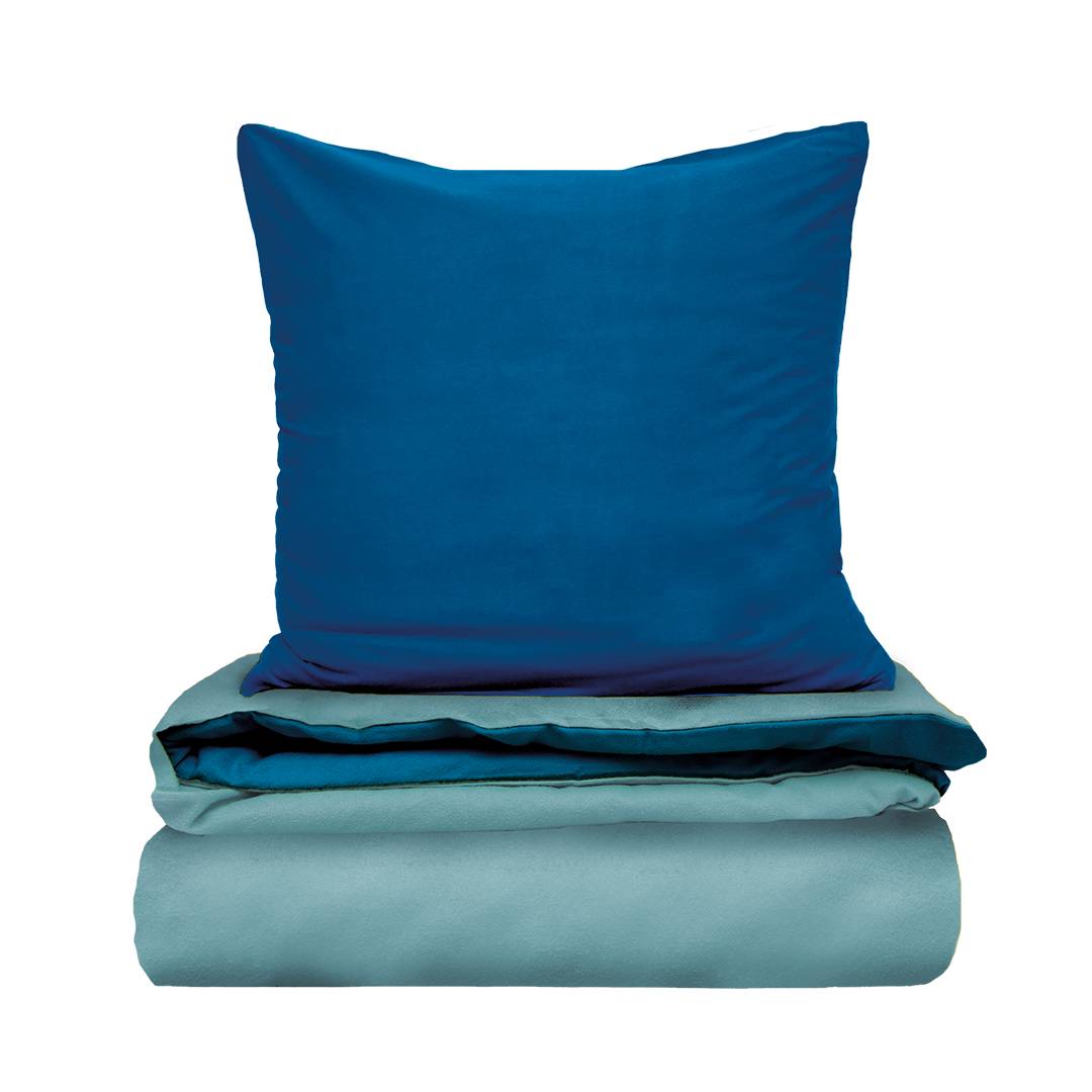 Feinbiber-Wende-Bettwäsche 'Calida' | 40x80 + 135x200 cm | rot/orange | Bio-Material | Handgefertigt | schadstoffgeprüft | Bio-Bettwäsche