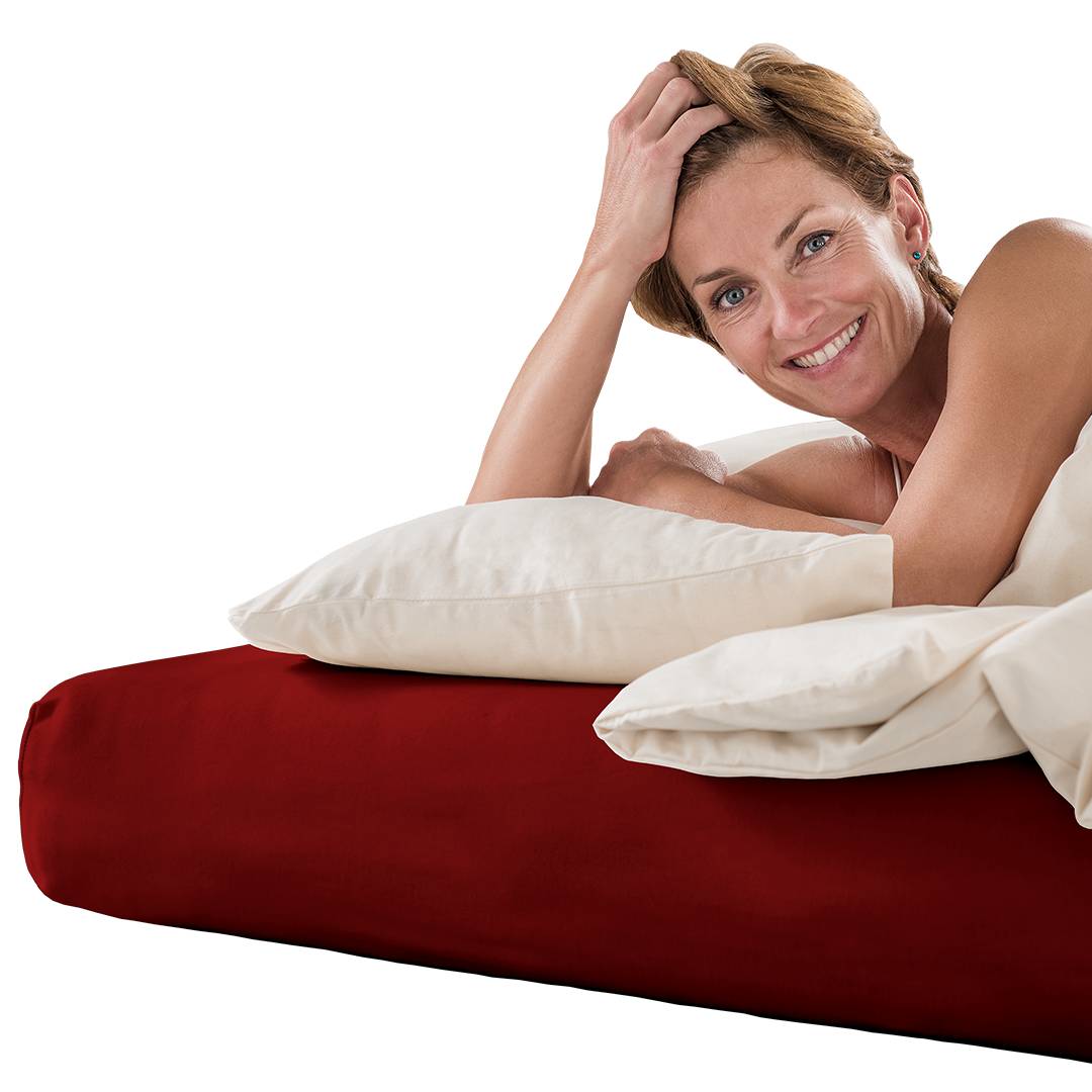 Feinbiber-Spannbetttuch 'Calida-Colora' | 90x200 cm | sand | Bio-Material | Handgefertigt | schadstoffgeprüft | Bio-Bettwäsche