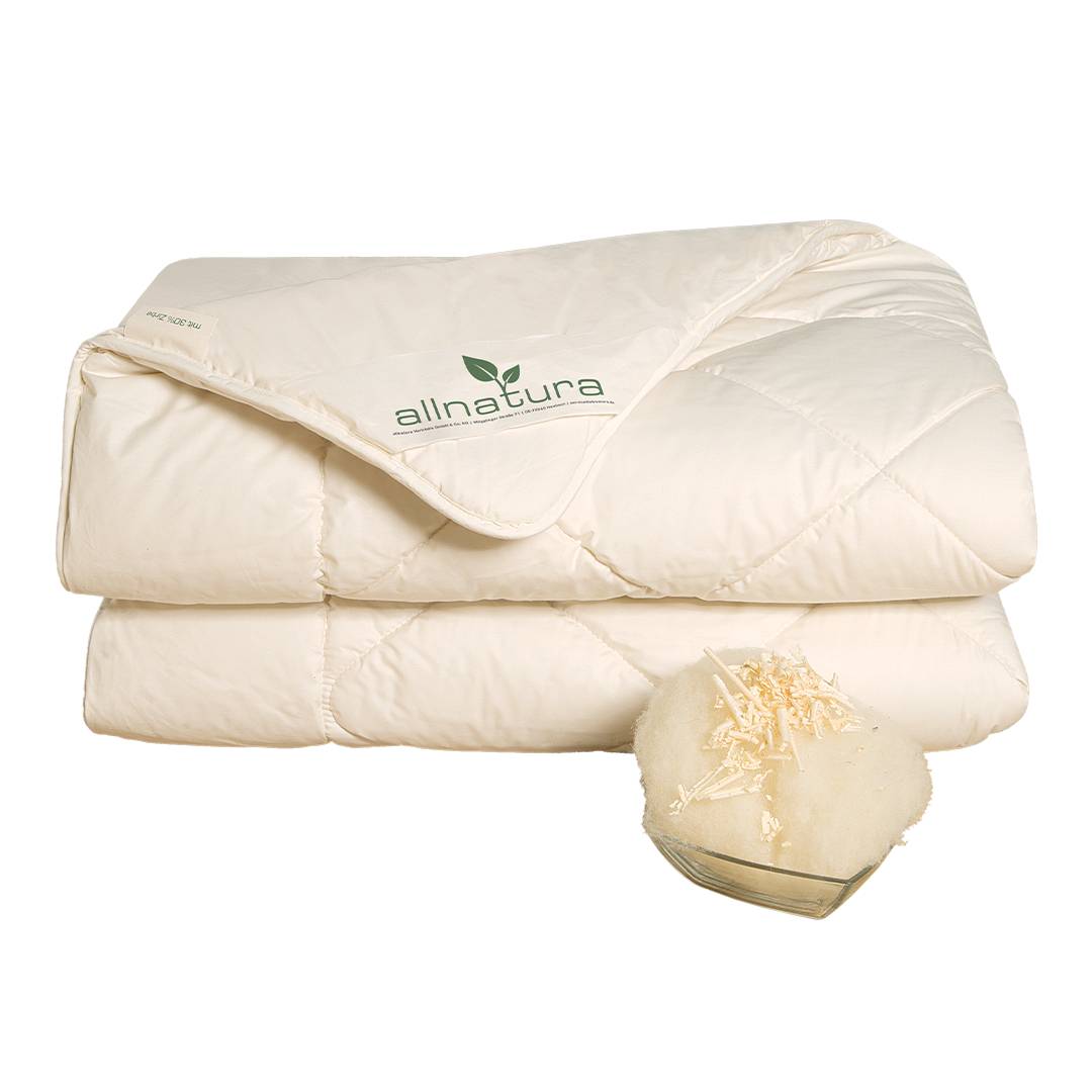 Zirben-Duo-Bettdecke 'Pecora-Cembra' | 155x200 cm | vegan | Bio-Material | Handgefertigt | schadstoffgeprüft | Bettdecken