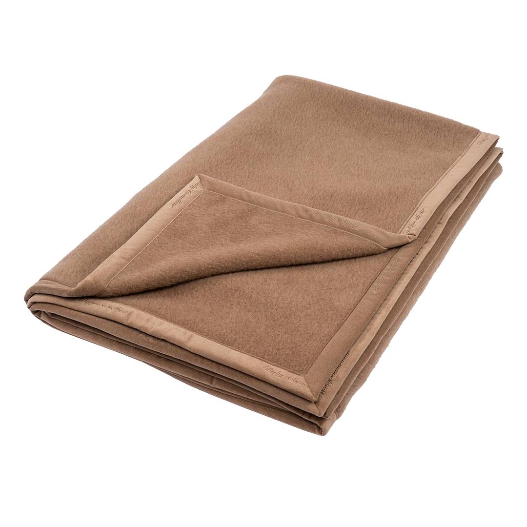 Kamelhaar-Naturhaardecke 'Cairo' | 150x200 cm | crème | Bio-Material | Handgefertigt | schadstoffgeprüft | Wolldecken