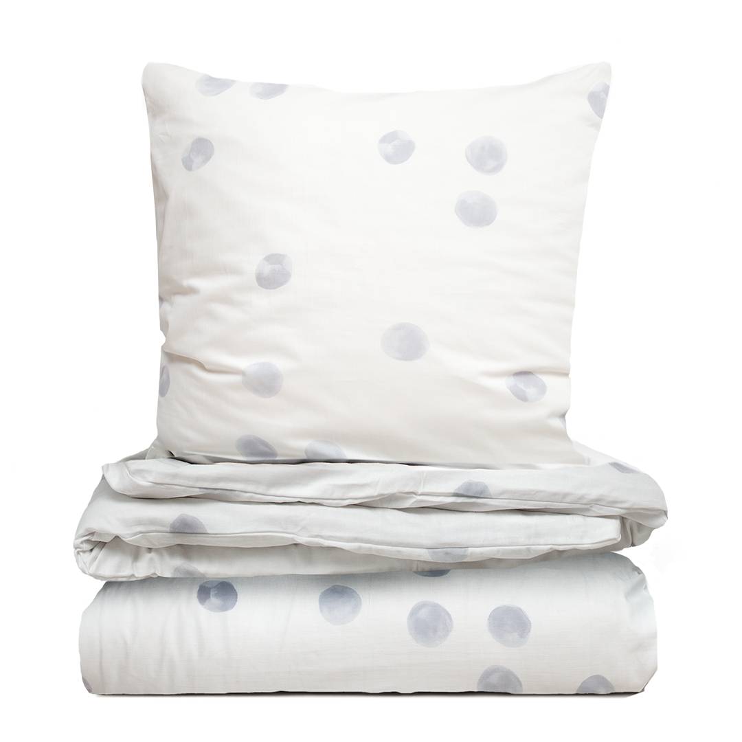 Satin-Bettwäsche 'Puntara' | 40x80 + 135x200 cm | Bio-Material | Handgefertigt | schadstoffgeprüft | Bio-Bettwäsche