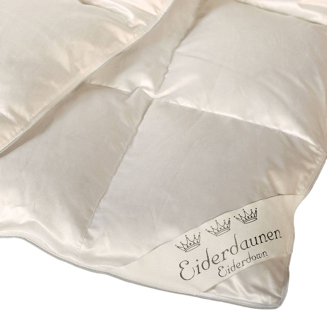 Eiderdaunen-Bettdecke 'Ansara-Exklusiv' | 135x200 cm | vegan | Bio-Material | Handgefertigt | schadstoffgeprüft | Bettdecken