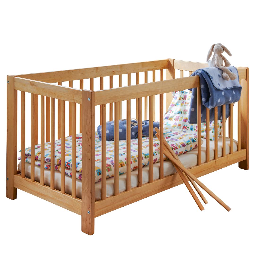 Mitwachsendes Babybett 'Ludus 01' | 70x140 cm | Bio-Material | Handgefertigt | schadstoffgeprüft | Baby-Betten