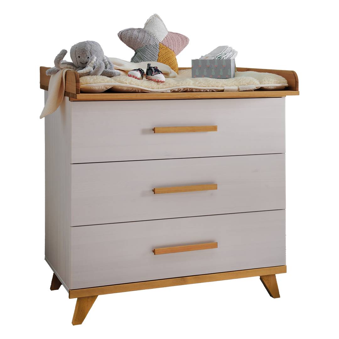 Wickelkommode 'Lunda' | H99xB89xT80 cm | Bio-Material | Handgefertigt | schadstoffgeprüft | Wickelkommoden