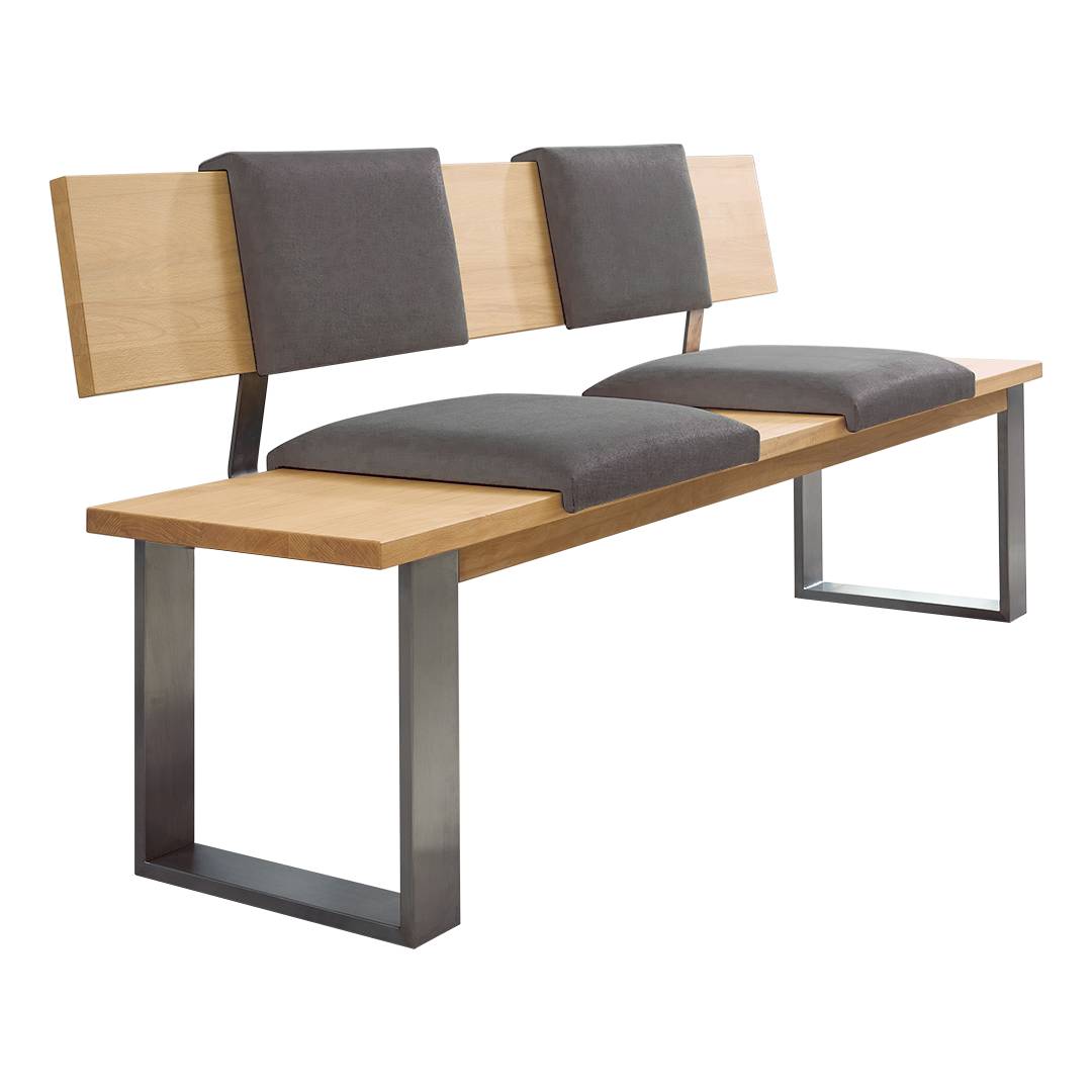 Sitzbank 'Mercedo' | Nussbaum | Bio-Material | Handgefertigt | Komplett gepolstert | schadstoffgeprüft | Sitzbänke