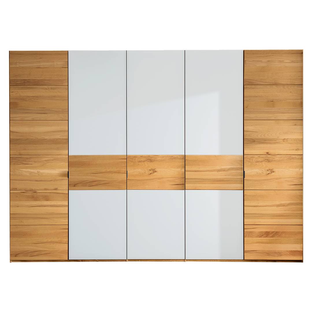 Drehtüren-Kleiderschrank 'Bellavista' - Einzelmodule | Kernbuche | Bio-Material | Handgefertigt | Türenpaar Spiegel | Türen | schadstoffgeprüft | Massivholz-Kleiderschränke