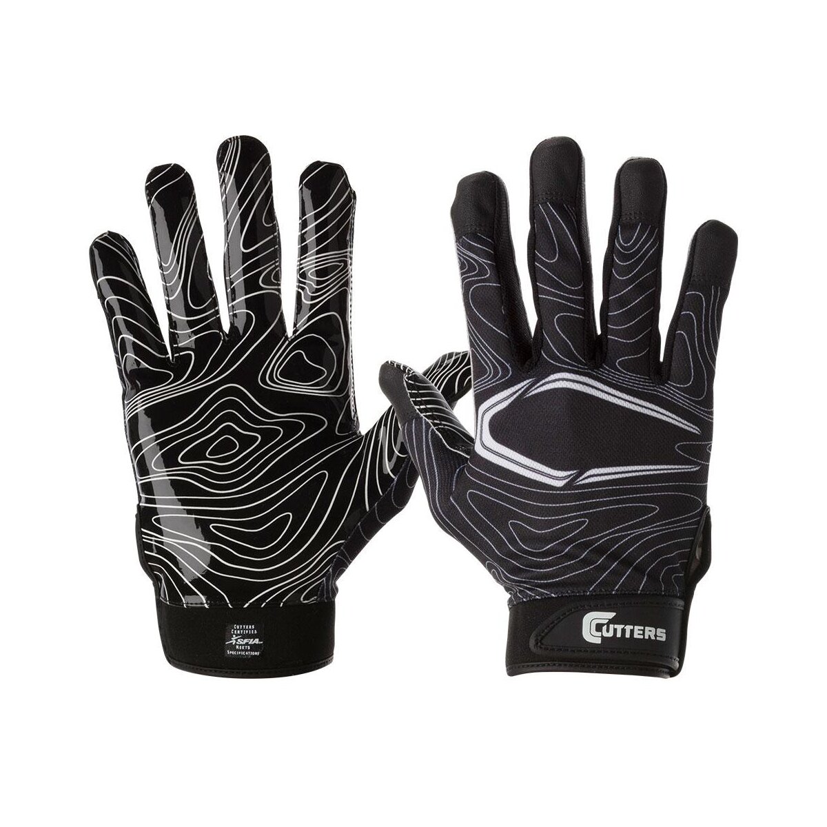 Cutters S150 Gameday Receiver Handschuhe Jugend/Youth schwarz YL/YXL