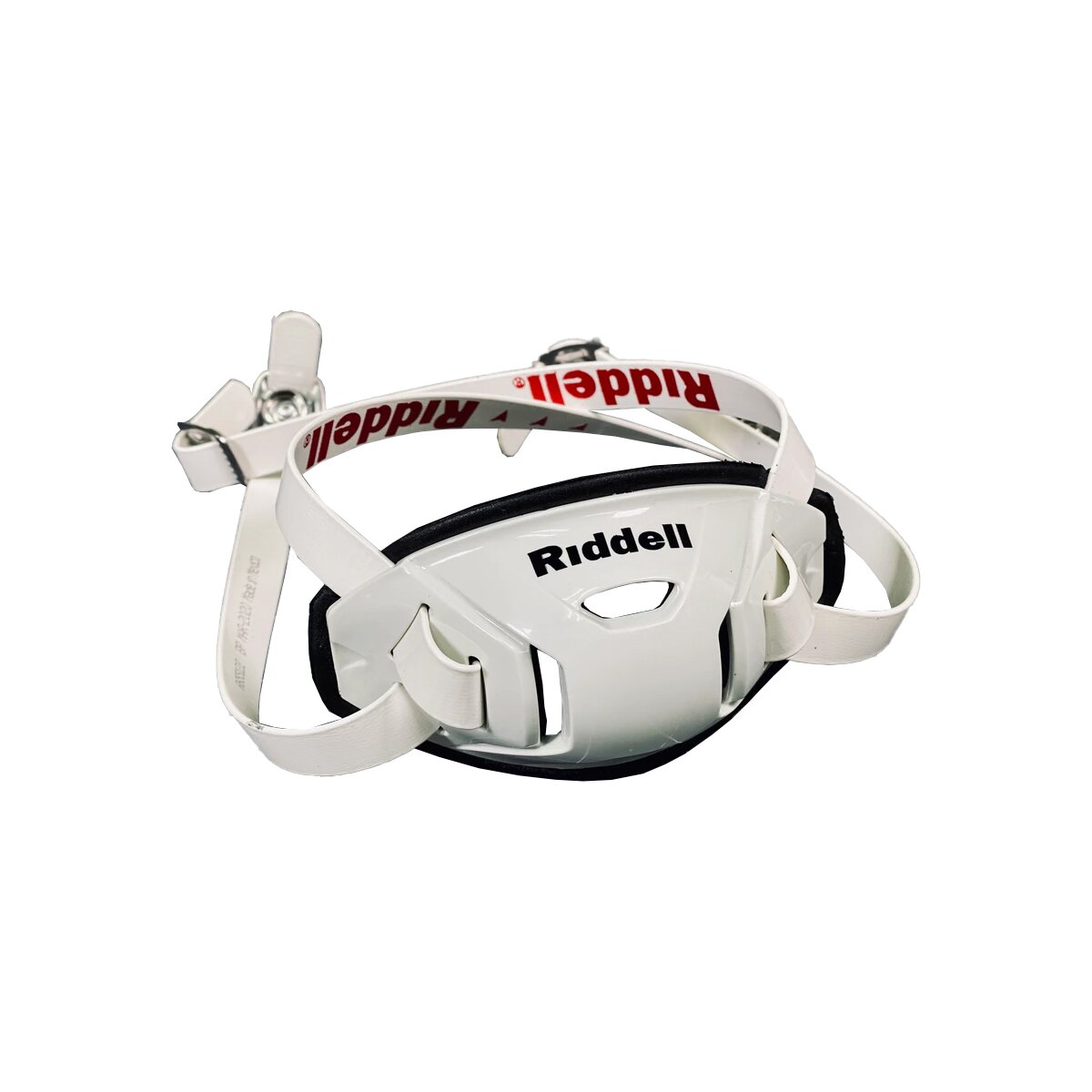 Riddell Hardcup, Riddell Kinnriemen, Chinstrap Buckels Mid/High Version 3 - weiß