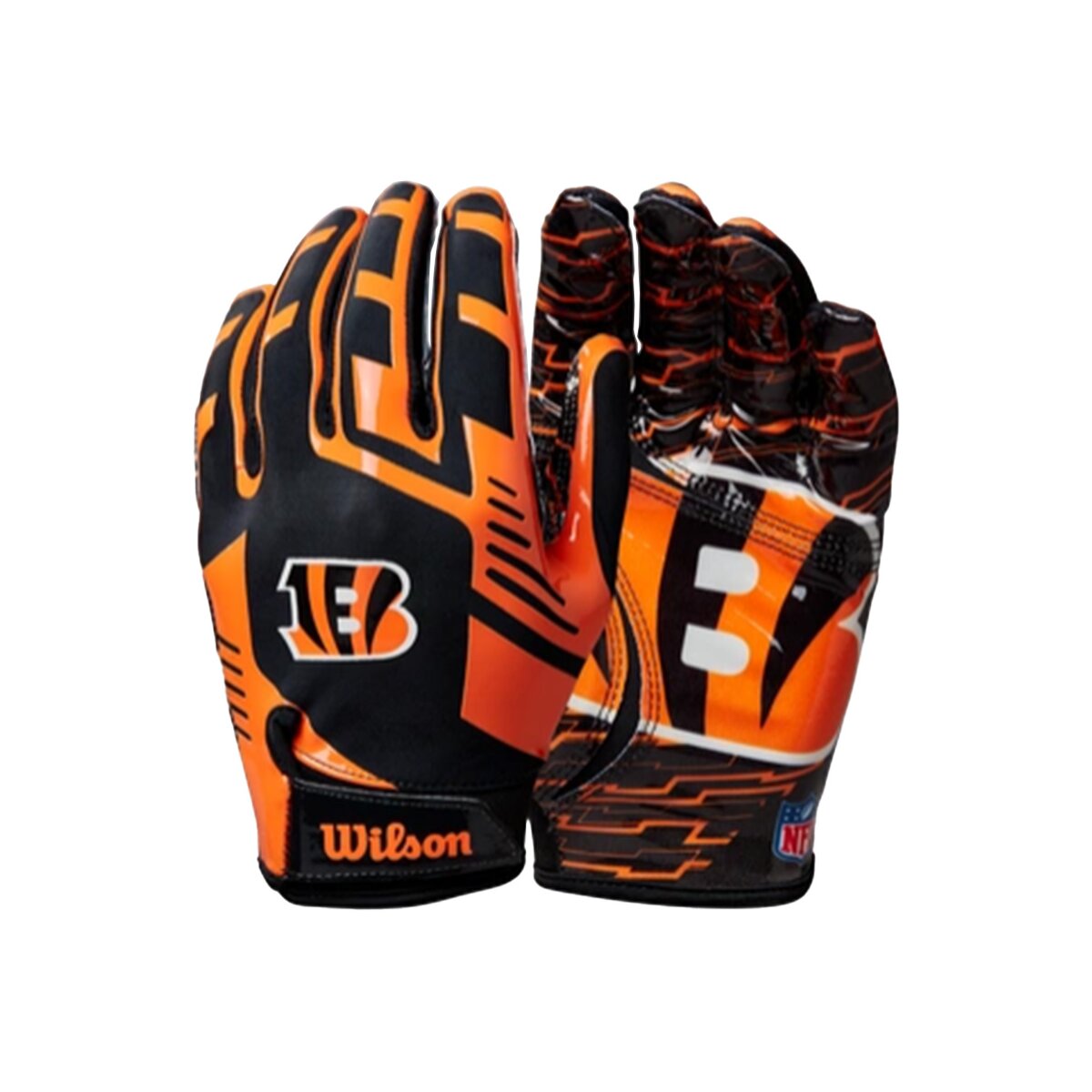 Wilson NFL Stretch Fit Adult Receiver Handschuhe - Team Cincinnati Bengals