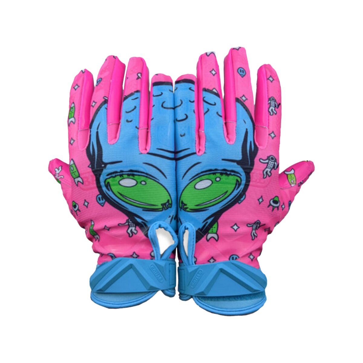 Battle 'Alien' Cloaked Receiver Handschuhe - pink-blau Gr.M