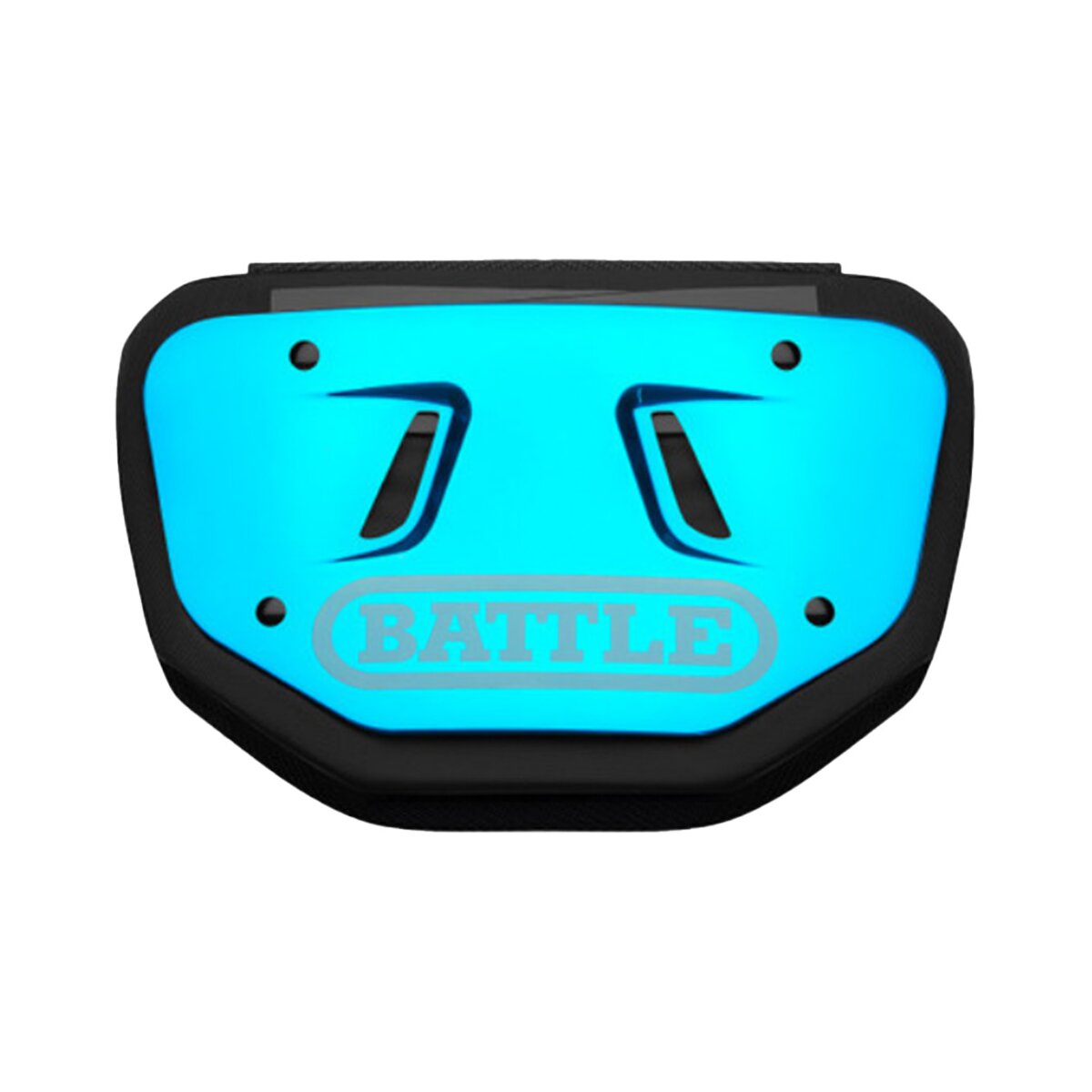 Battle Chrome Football Back Plate, Back Bone - chrome blau