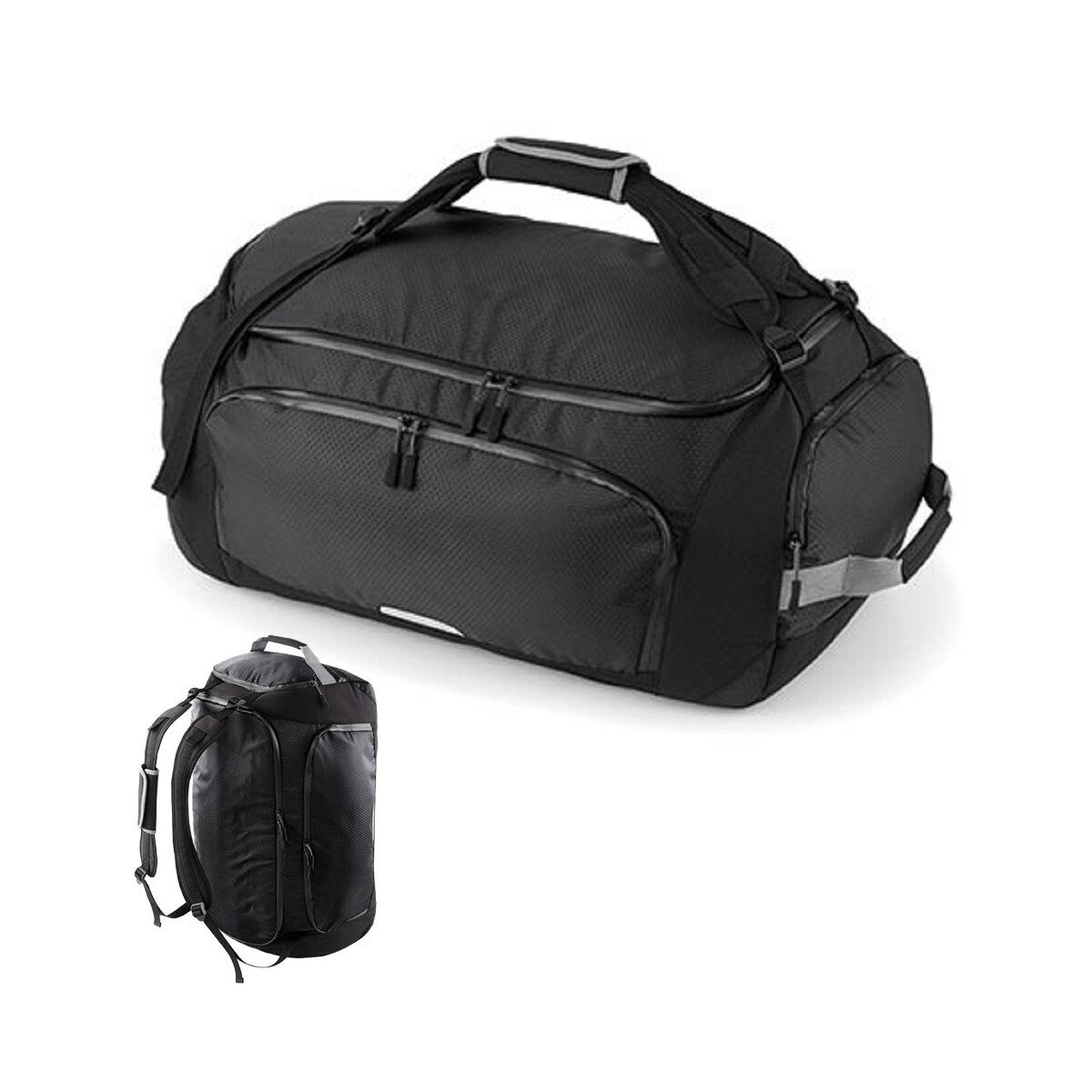 Sporttasche mit Rucksackfunktion - schwarz