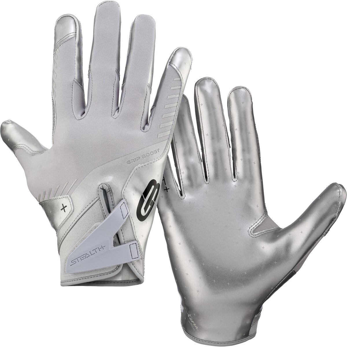 Grip Boost Solid Stealth 6.0 Football Gloves - chrome Gr.L