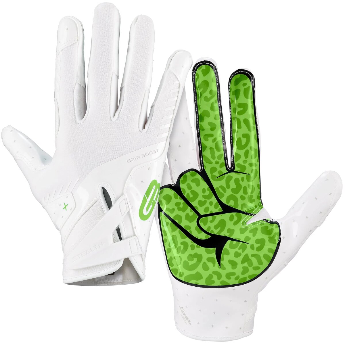 Grip Boost Peace Stealth 6.0 Football Gloves - lime Gr.M
