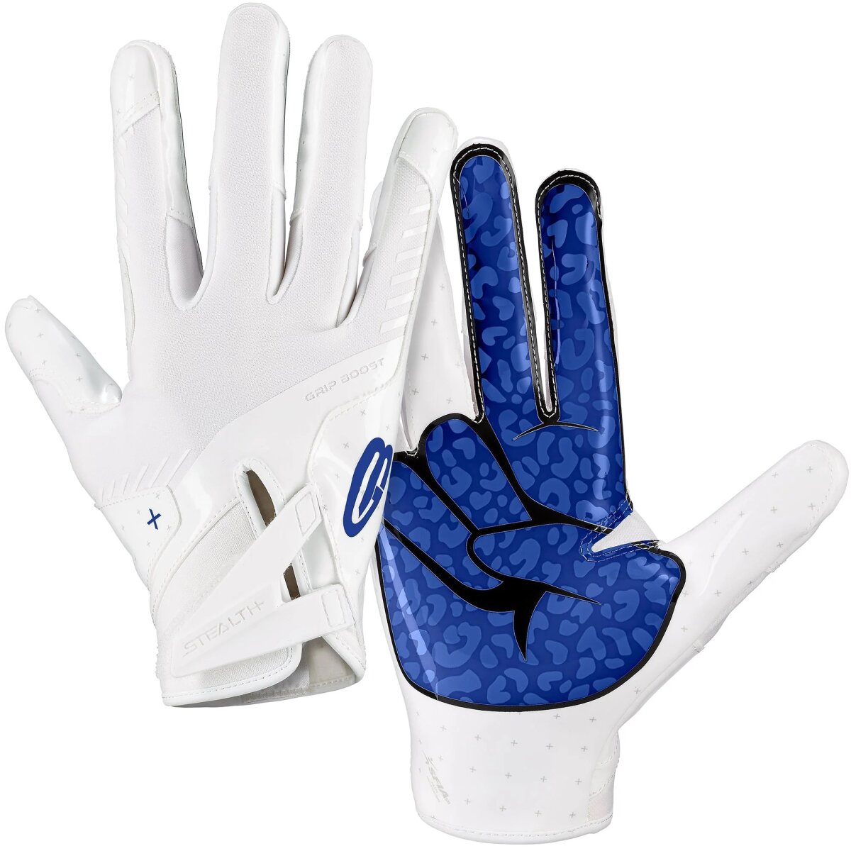 Grip Boost Peace Stealth 6.0 Football Gloves - royal-blue Gr.M