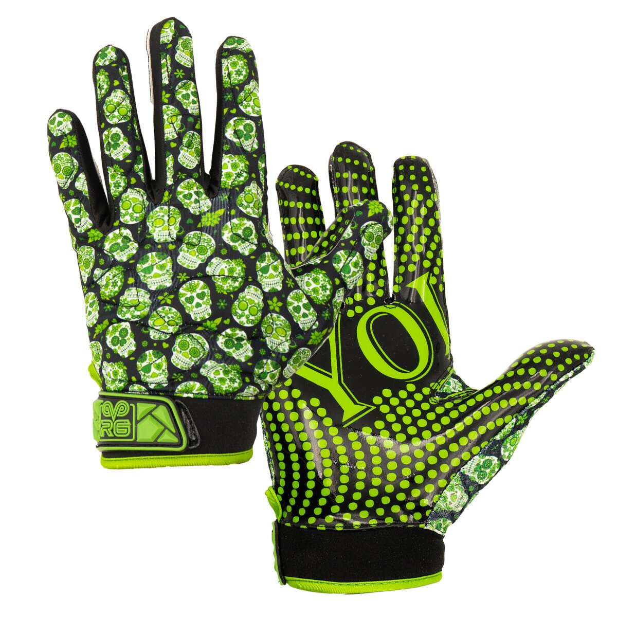 Rookie GOAT Limited Edition SnatchFORCE gepolsterte Skill Handschuhe - YOLO Neon Skull Gr. 2XL