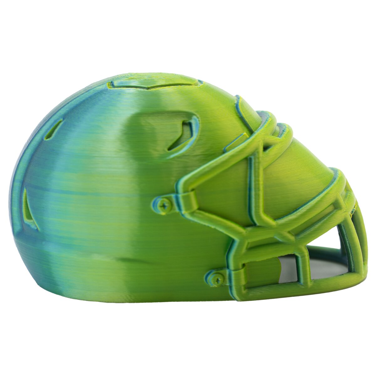 American Football MVP Helm Trophäe - grün-blau nur Helm