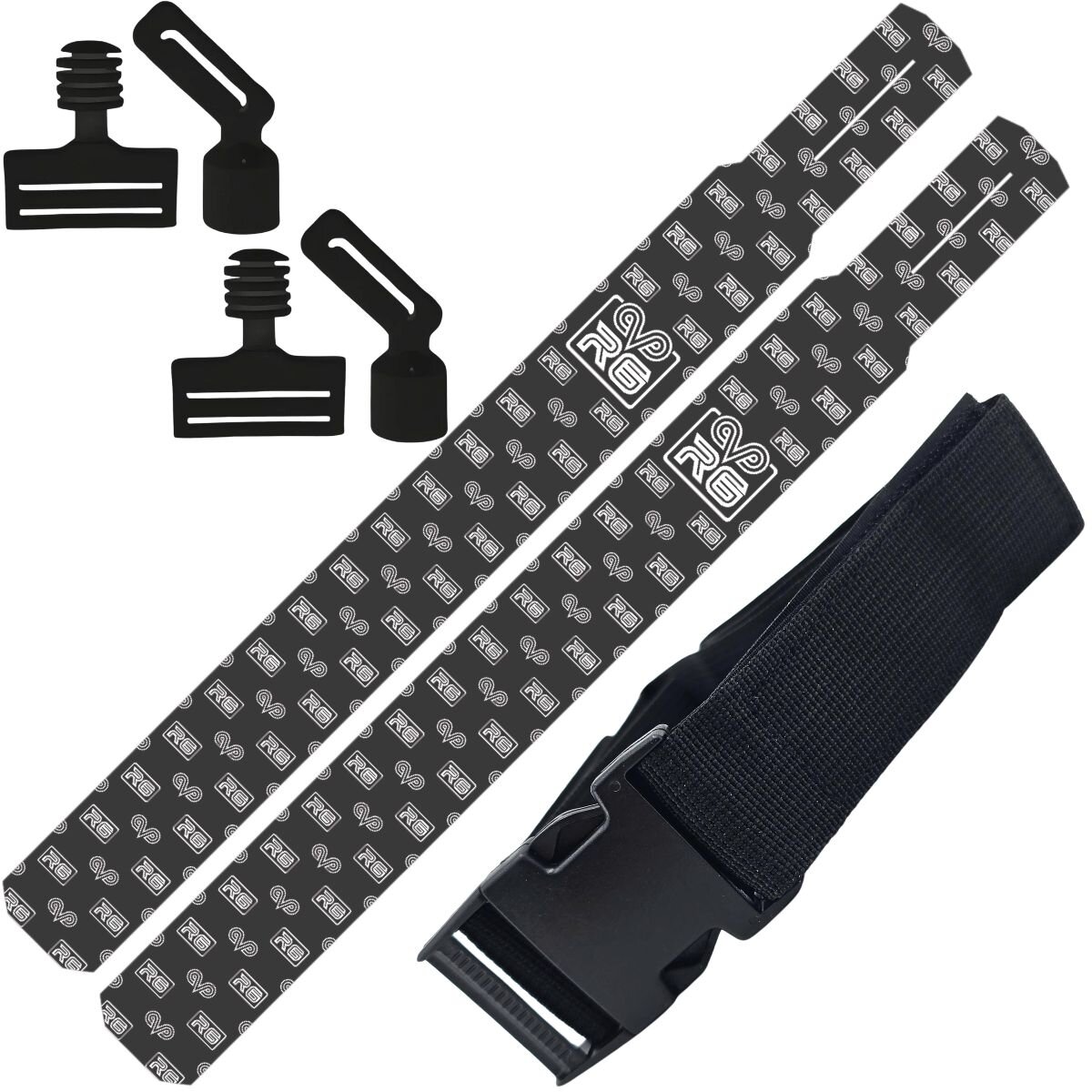 Rookie Goat Flagfootball Set, ein Gürtel mit zwei Flaggen - Logoflagge GOAT schwarz