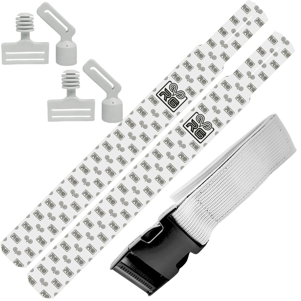 Rookie Goat Flagfootball Set, ein Gürtel mit zwei Flaggen - Logoflagge GOAT weiß