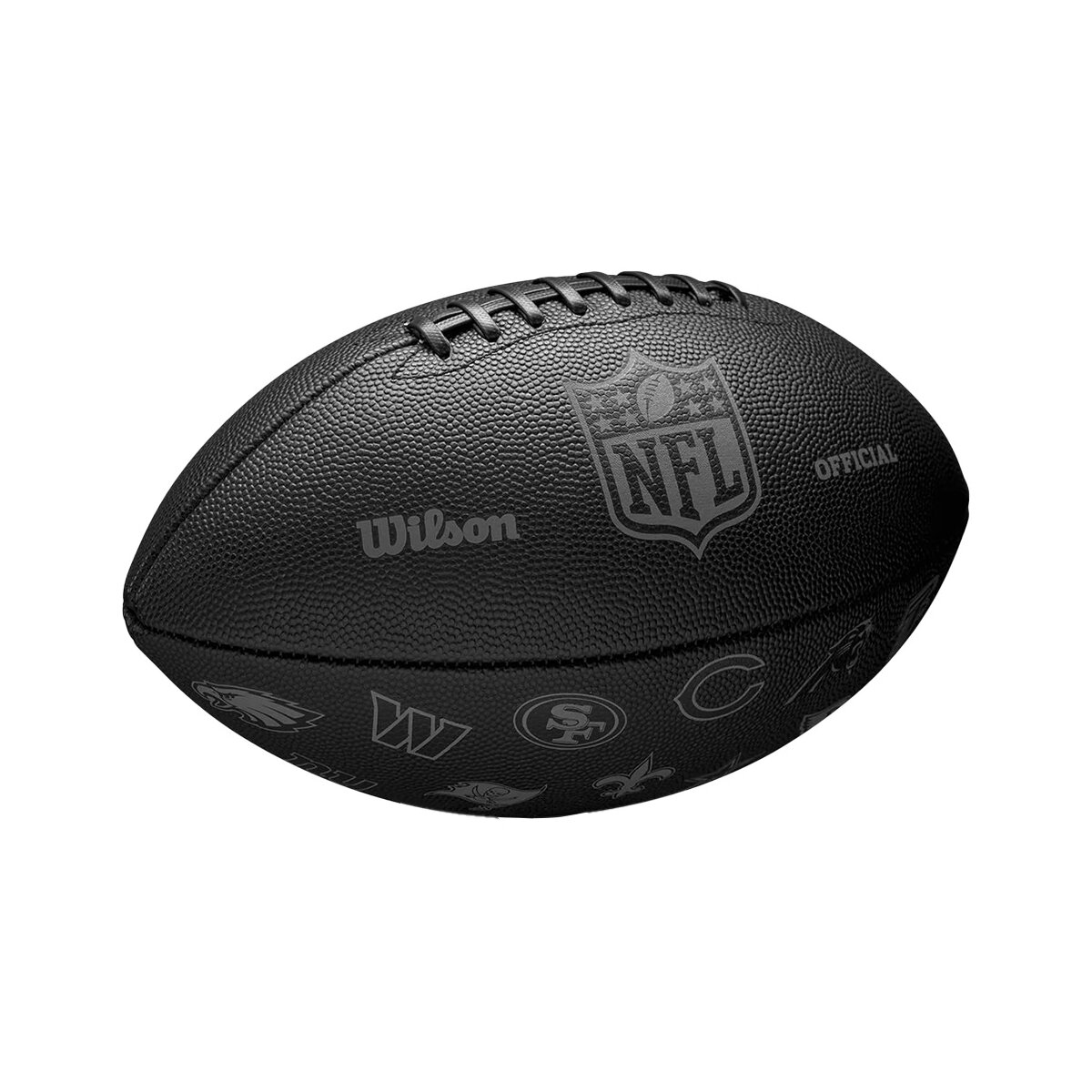Wilson NFL 32 Team Logo Football Black, Official size 9 - schwarz