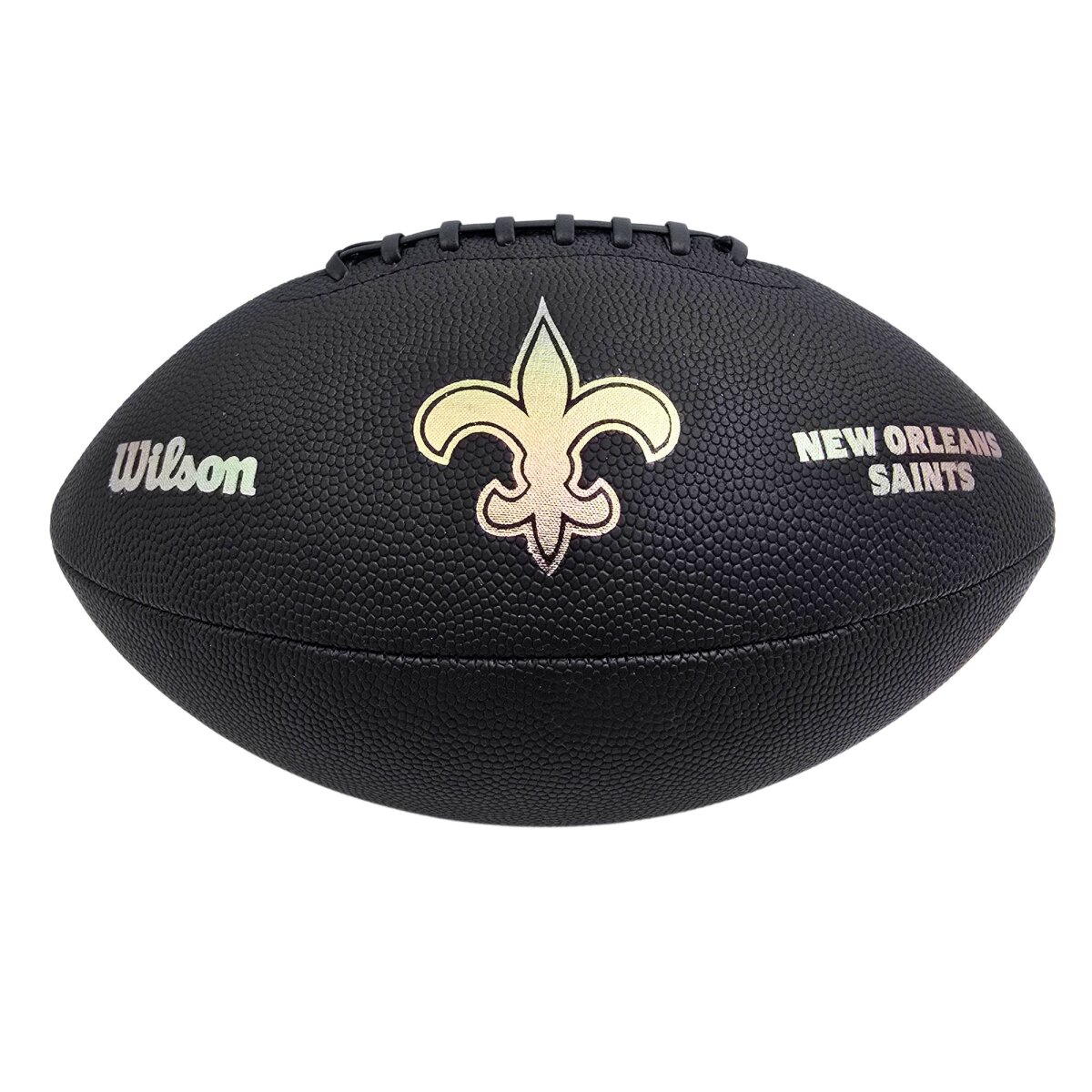 Wilson NFL New Orleans Saints Metallic Premiere Football Offizielle Größe 9 - schwarz