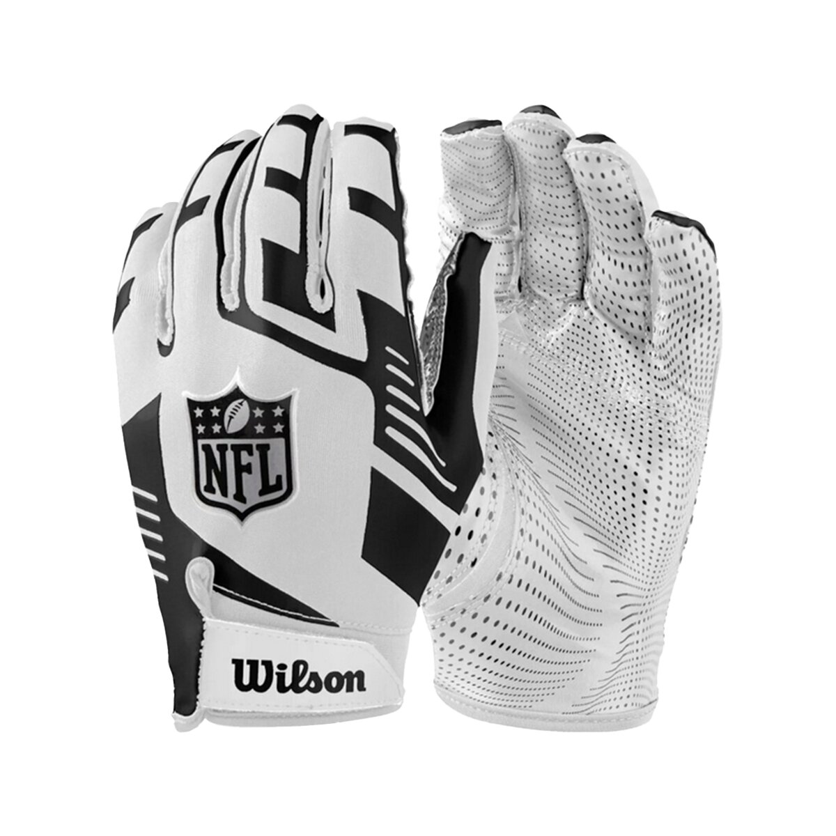 Wilson NFL Stretch Fit Jugend Handschuhe - weiß