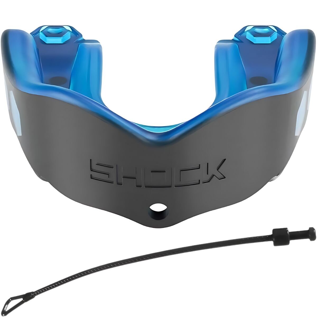 Shock Doctor Gel Max Mundschutz mit Strap - schwarz-blau