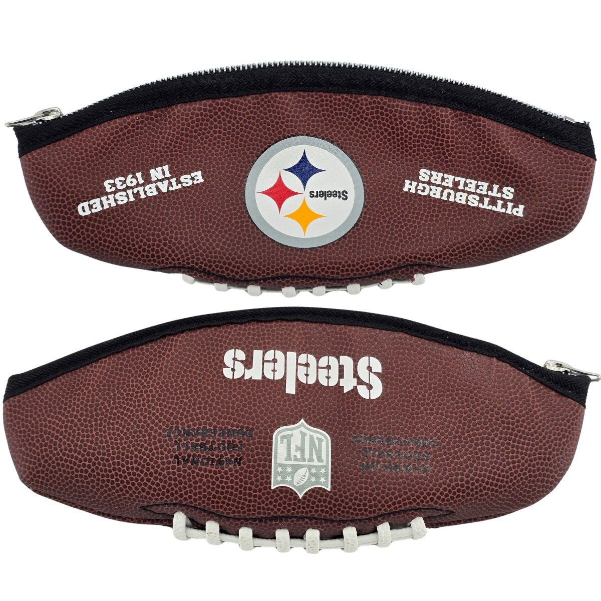 Football Stifteetui Upcycling aus Pittsburgh Steelers Football