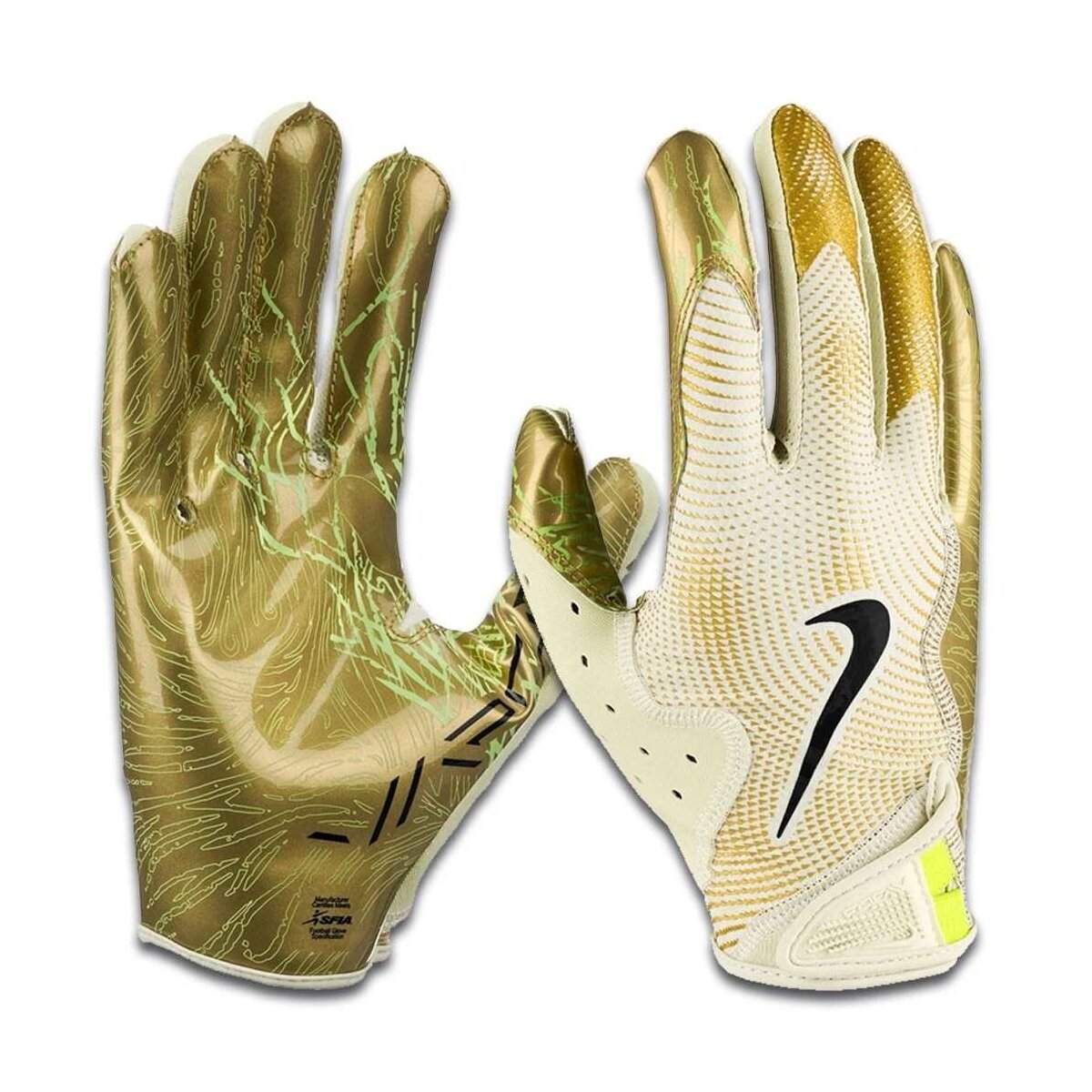 Nike Vapor Jet 8.0 Energy Receiver Handschuhe - weiß-gold Gr. 2XL