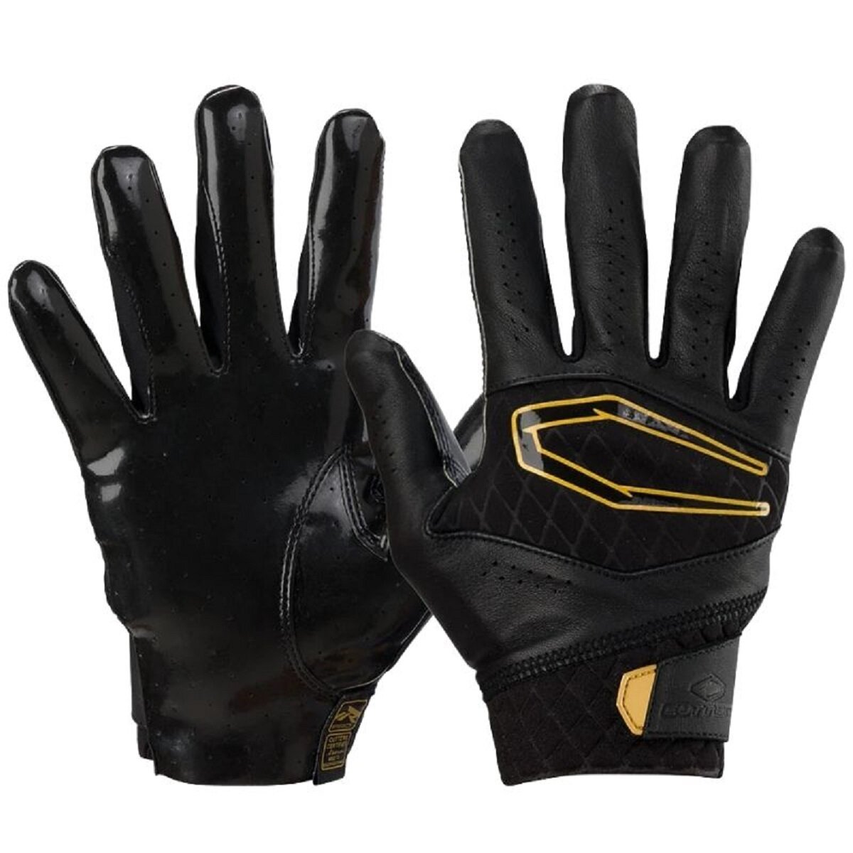 Cutters CG10660 Rev Pro Elite Receiver Handschuhe - schwarz-gold L