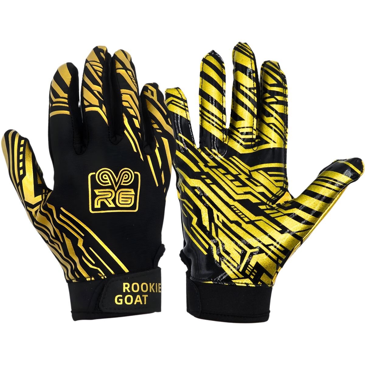 Rookie Goat Gold Grip Receiver Handschuhe - schwarz M