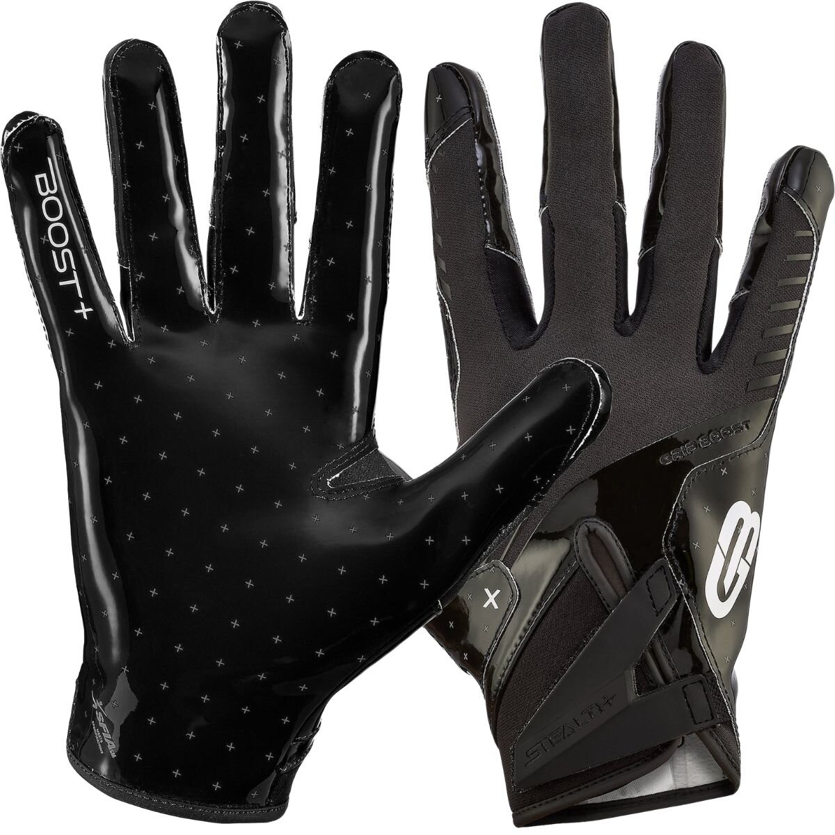 Grip Boost Stealth SOLID 6.0 Youth Football Handschuhe - schwarz YS