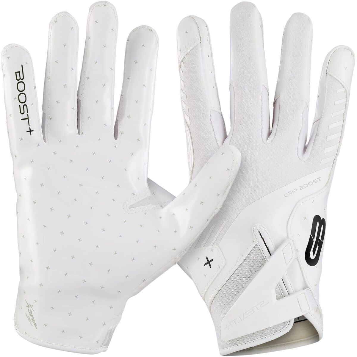 Grip Boost Stealth SOLID 6.0 Youth Football Handschuhe - weiß YM