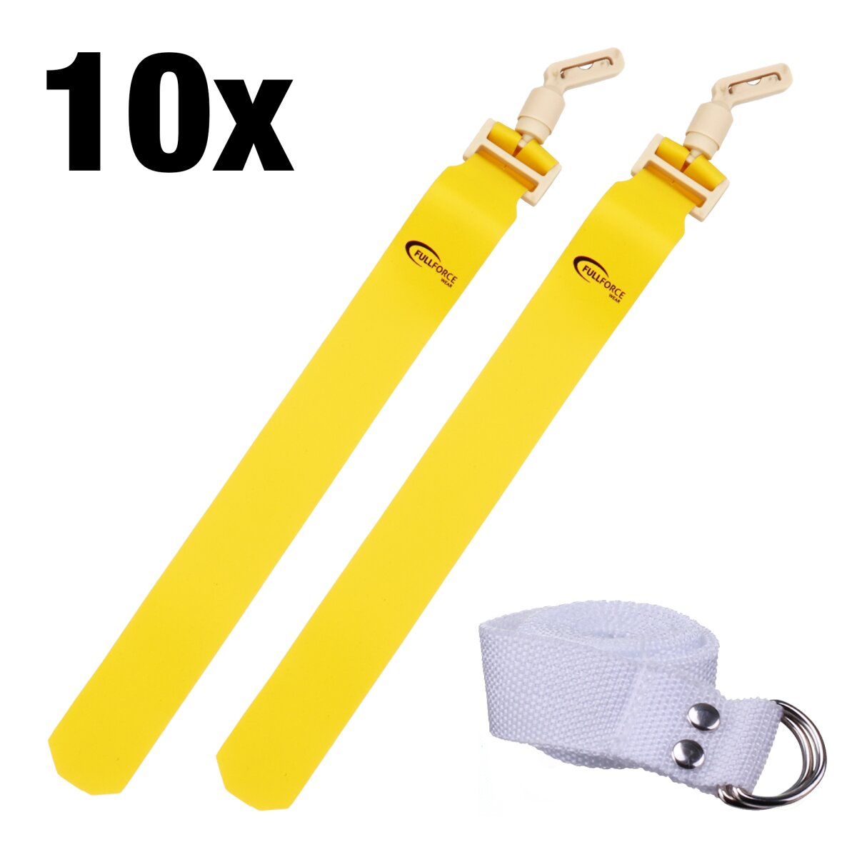 Full Force POPFLAG Flagfootball Set, 10 Gürtel mit 10 Flag Sets - gelb