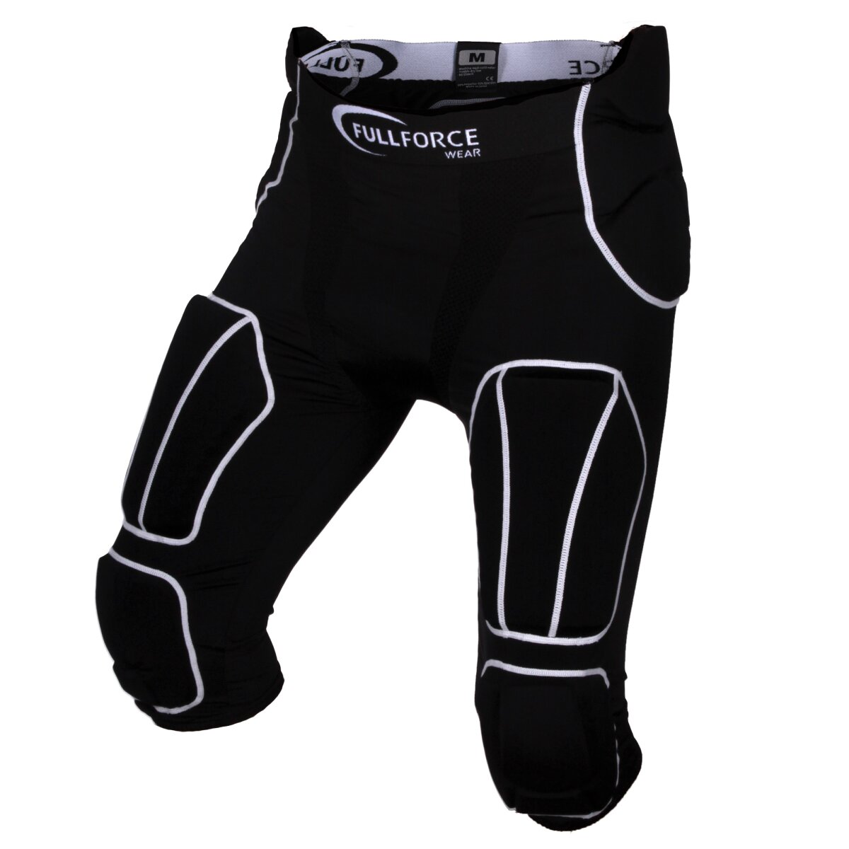 Full Force American Football Herren Hose 7 Pocket mit 7 eingenähten Pads - schwarz Gr. 3XL