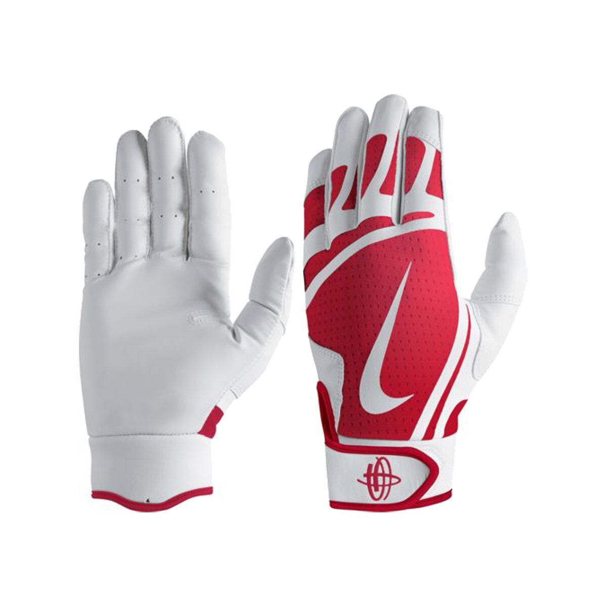 Nike Huarache Edge Baseball Handschuhe, Batting Gloves - rot/weiß Gr. S