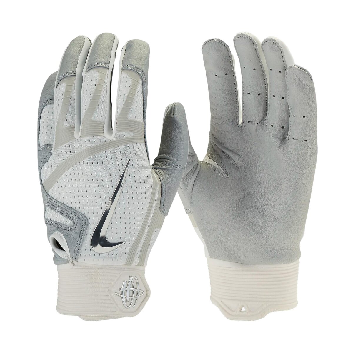 Nike Huarache Elite Echtleder Batting Gloves, Baseball Handschuhe - weiß Gr. 2XL