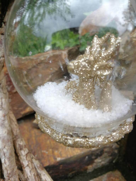 Christbaumkugel Hirsch gold