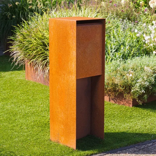 Edelrost Cortenstahl Briefkasten Flyn