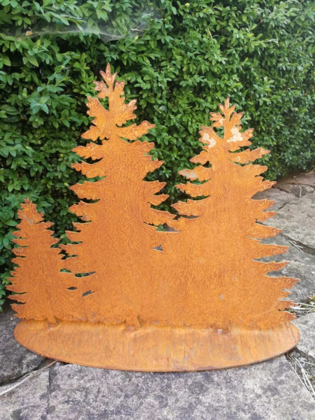 Edelrost Weihnachtsbaum, 3er-Bäume