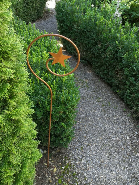 Edelrost Bischofsstab mit Stern