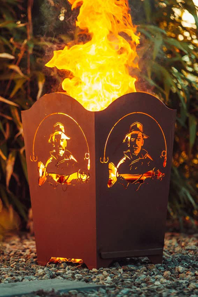 Edelrost Feuerkorb Angler