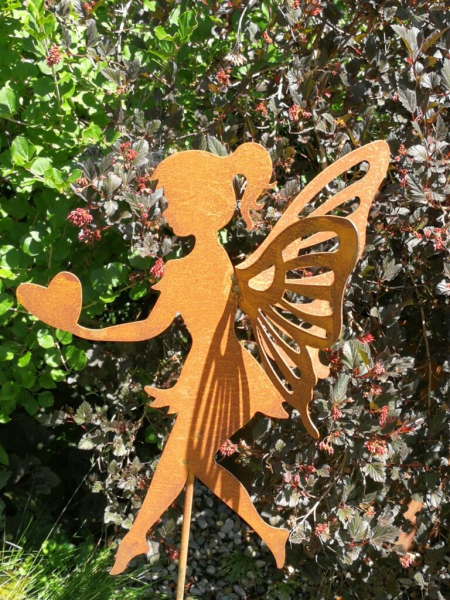 Gartenstecker Fee mit Herz, groß