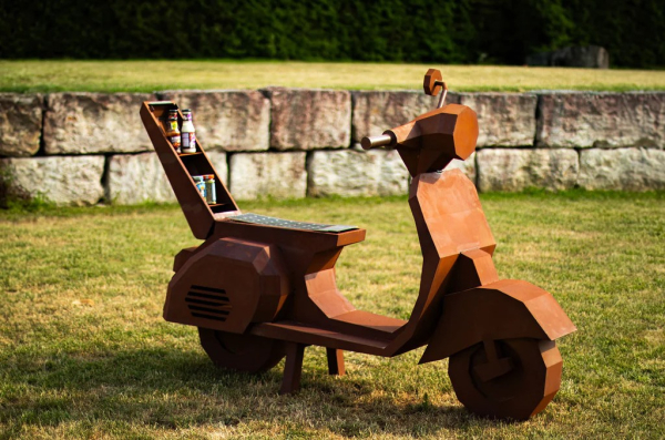 Edelrost Grillstelle Roller