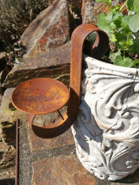 Edelrost Kerzenhalter zum Einhängen