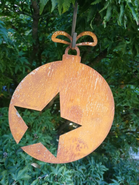 Edelrost Christbaumkugel Stern