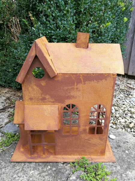 Edelrost Laterne Haus